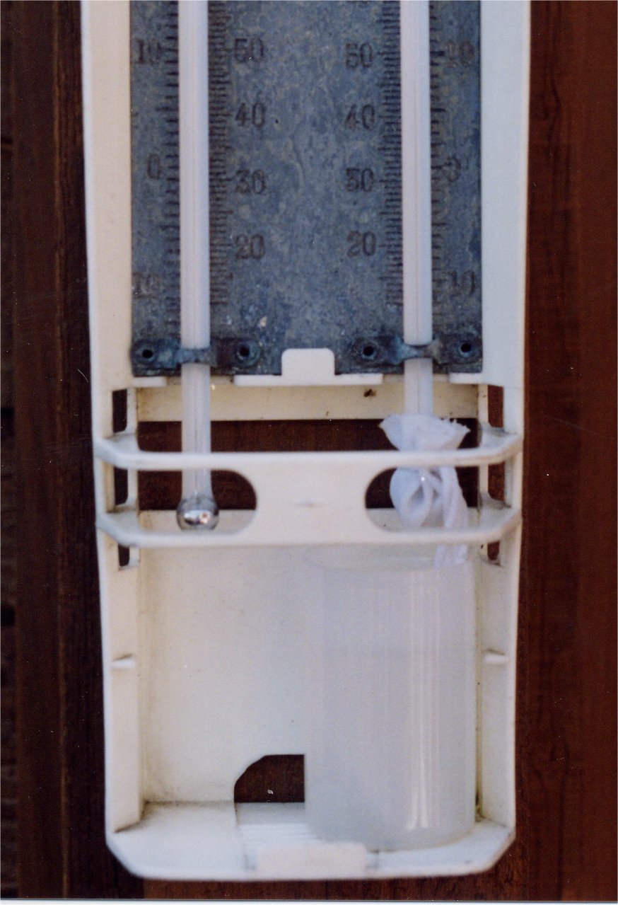 Wet and dry bulb hygrometer